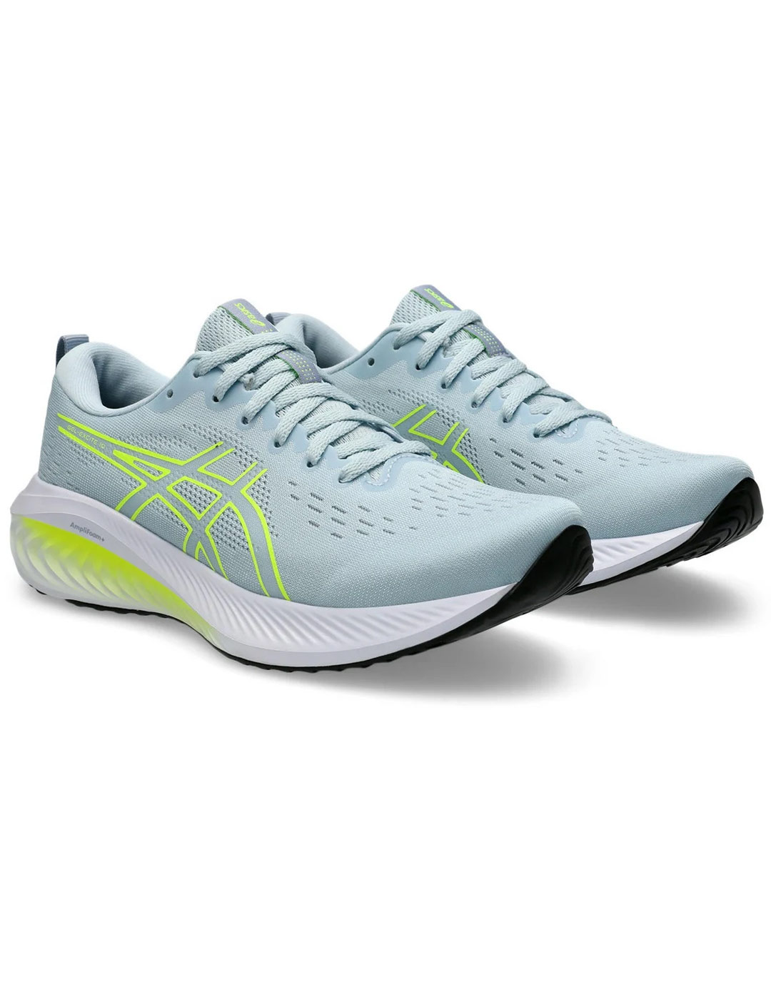 zapatilla running mujer ascis GEL-EXCITE 10, gris/verde fluor