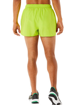 short running competición hombre asics CORE SPLIT verde fluor