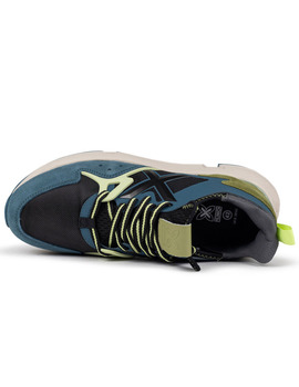 zapatilla hombre munich CLIK 73, verde/azul/negro