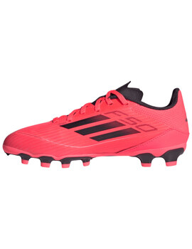 bota de fútbol junior adidas F50 LEAGUE MG , rojo fluor