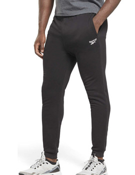 pantalón  chandal algodón hombre reebok negro