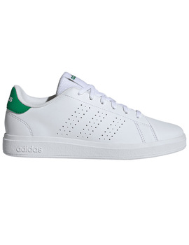 zapatilla adidas junior ADVANTAGE BASE 2.0 , blanco/verde