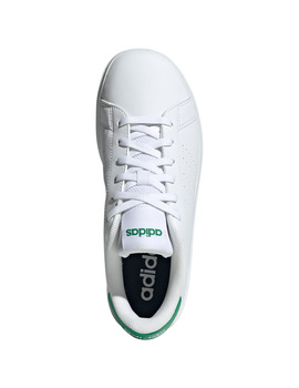 zapatilla adidas junior ADVANTAGE BASE 2.0 , blanco/verde