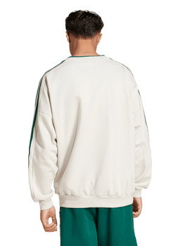 sudadera hombre cuello redondo adidas  TIRO FL CREW, beige/verde