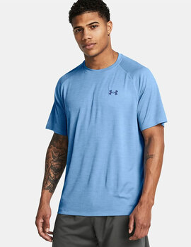 camiseta técnica manga corta hombre under armour , celeste