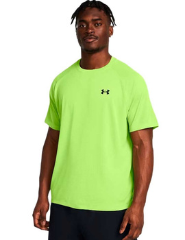 camiseta técnica manga corta hombre under armour , verde fluor