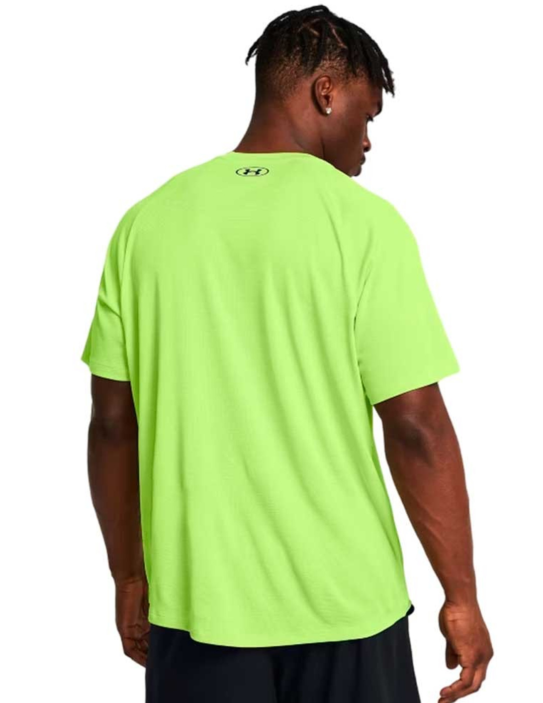 camiseta técnica manga corta hombre under armour , verde fluor