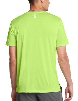 camiseta técnica hombre under armour manga corta, verde fluor