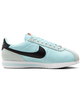 zapatilla unisex nike  CORTEZ TEXTILE, celeste/negro