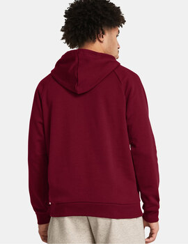 sudadera capucha algodón hombre under armour, granate