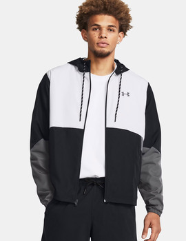 chubasquero, paravientos hombre under armour, negro/gris