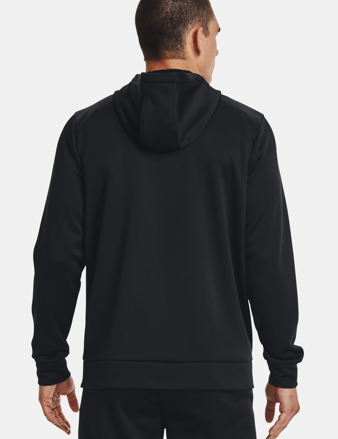 sudadera abierta de capucha hombre under armour, negro