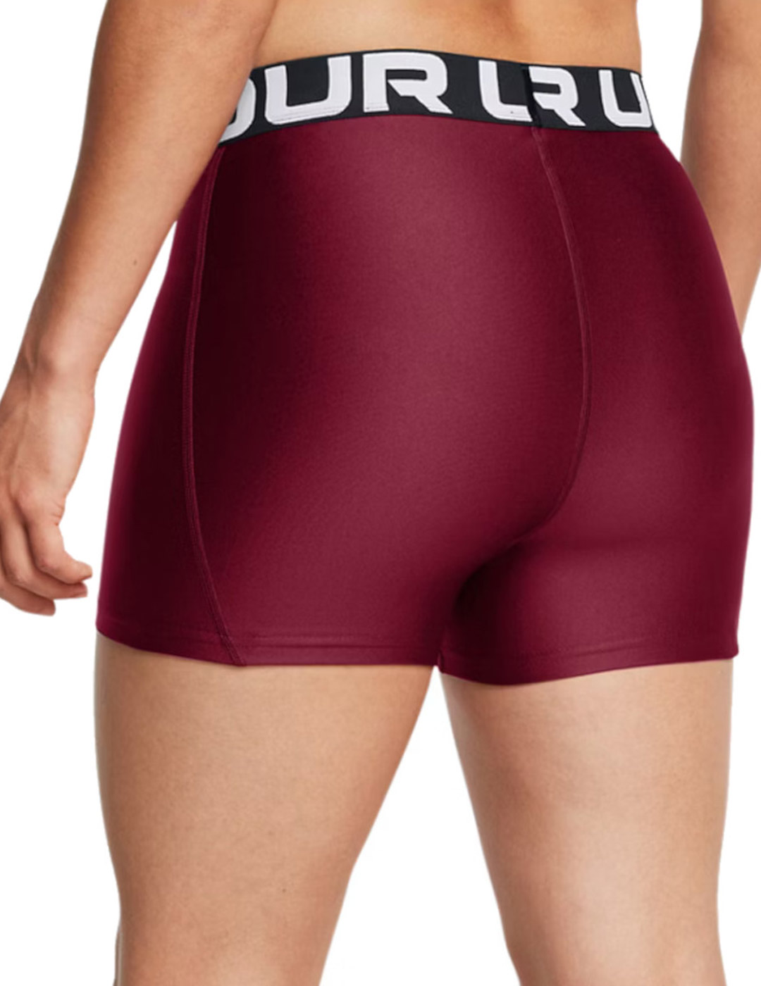 short licra mujer under armour 3 ", granate/negro