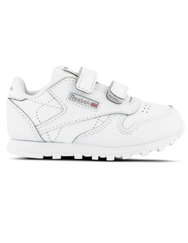 zapatilla reebok bebé classics leather, blanco