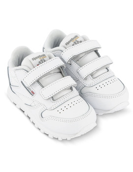 zapatilla reebok bebé classics leather, blanco