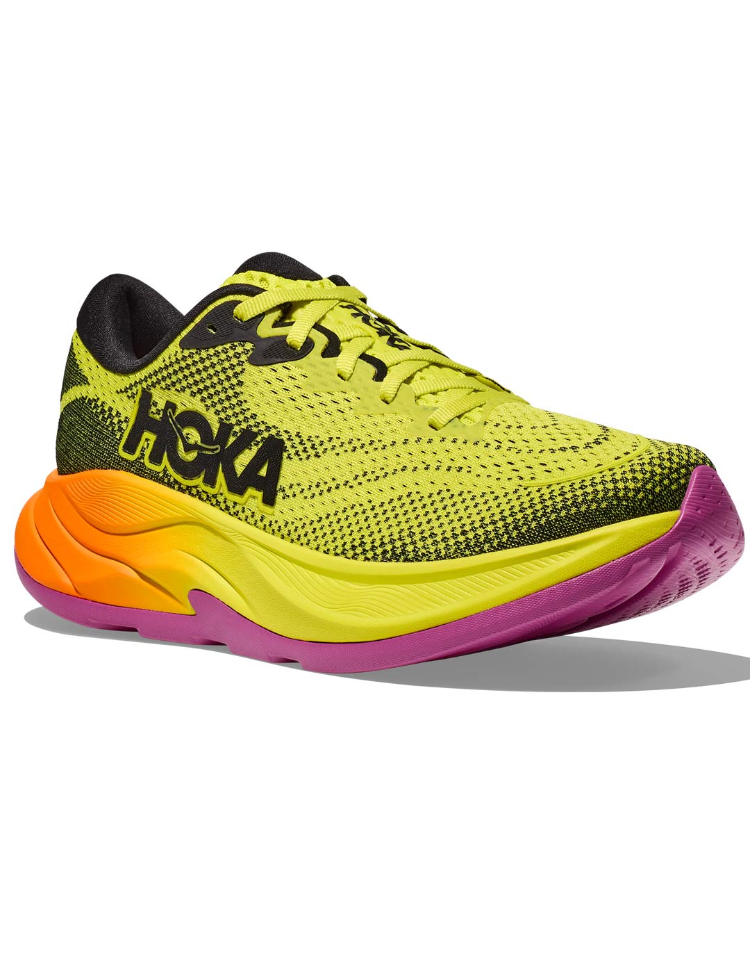 zapatilla running hombre Hoka RINCON 4, amarillo/negro/malva