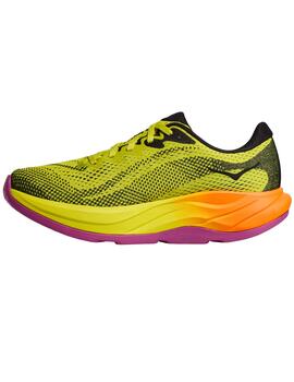 zapatilla running hombre Hoka RINCON 4, amarillo/negro/malva