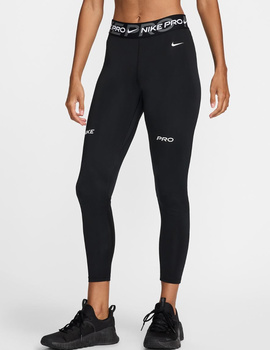 malla mujer nike  7/8 TIGHT , negro/gris/blanco