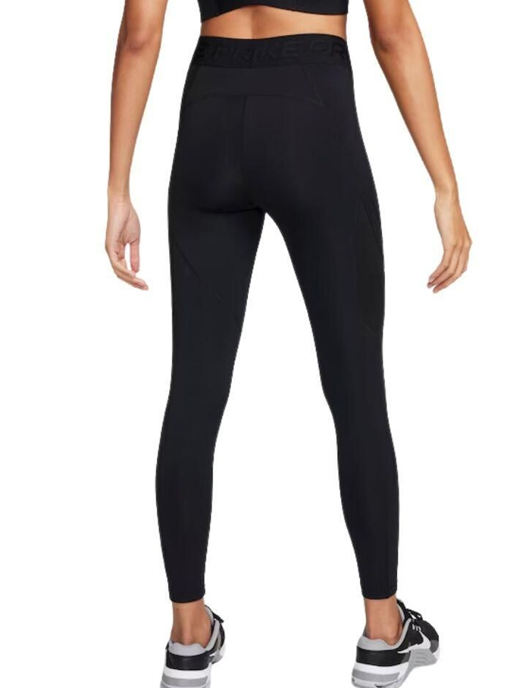 malla mujer nike  7/8 TIGHT , negro/gris/blanco