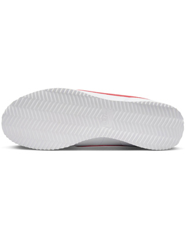 zapatilla mujer nike  CORTEZ LEATHER, blanco/rojo