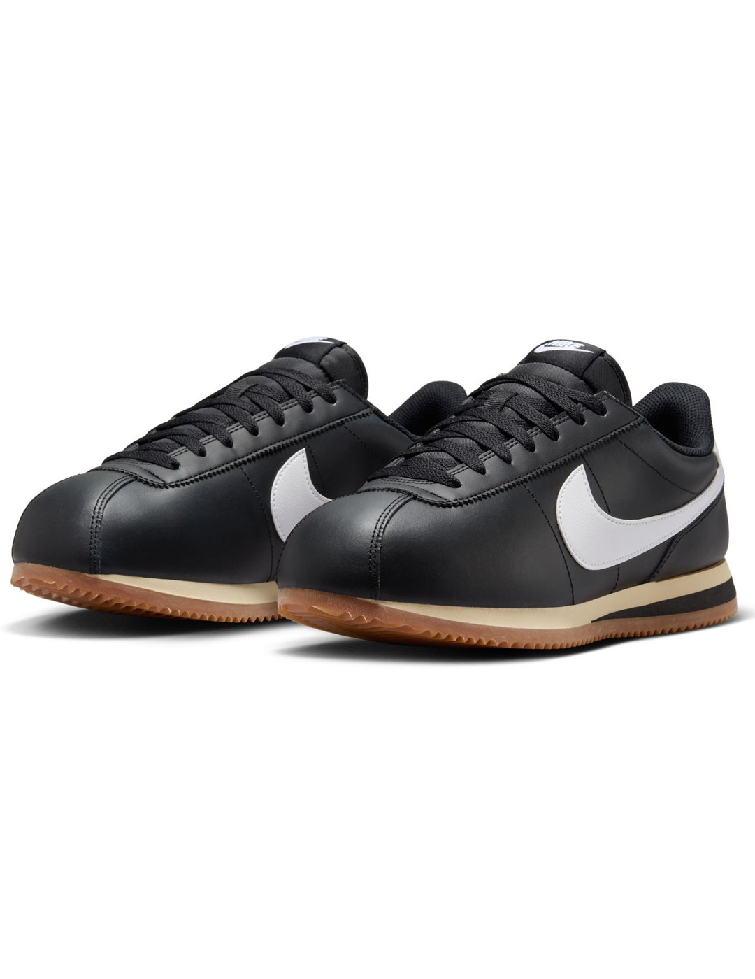 zapatilla hombre de piel, nike CORTEZ MEN'S,negro/blanco