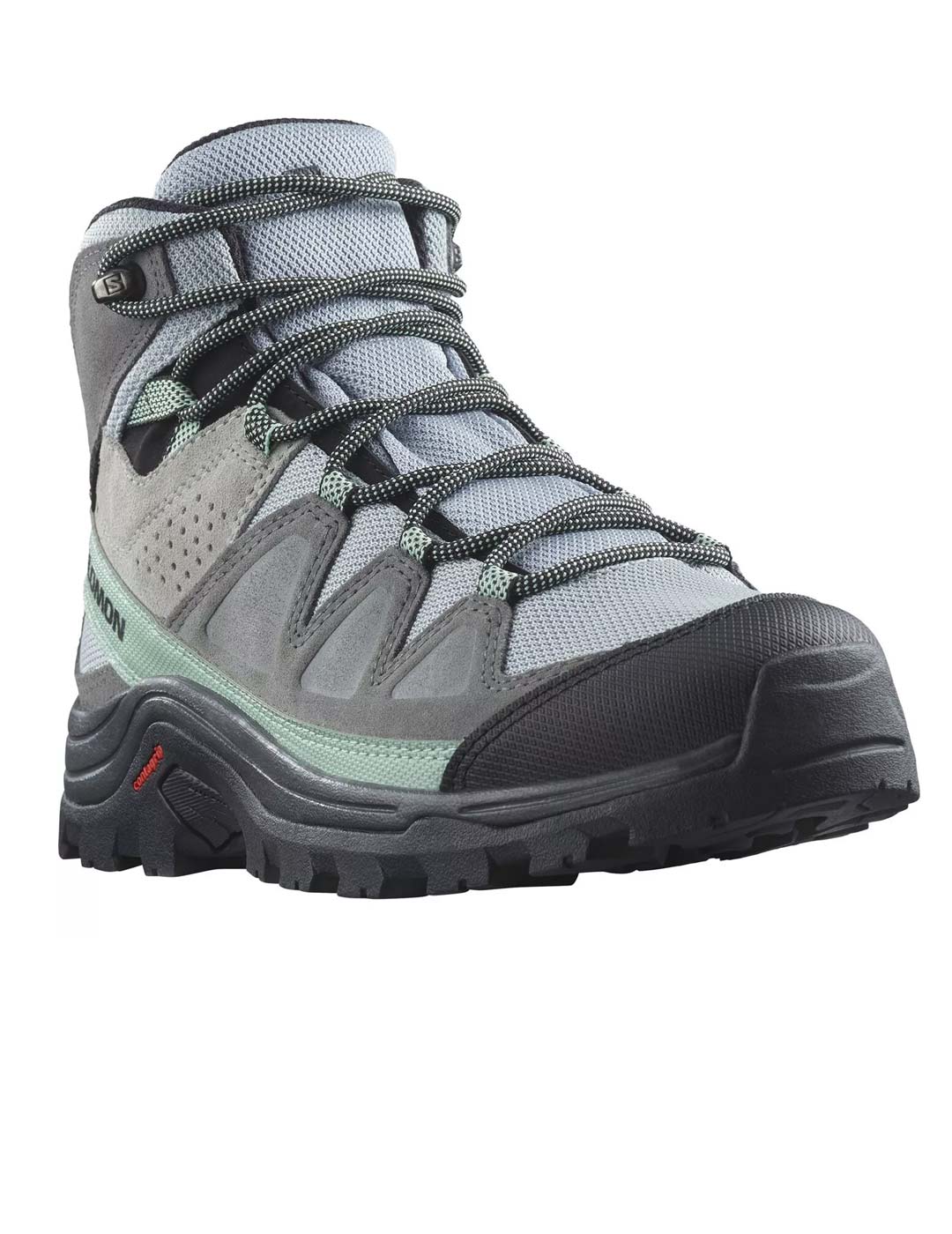 bota Salomon mujer Gore-Tex  QUEST ROVE, gris/celeste