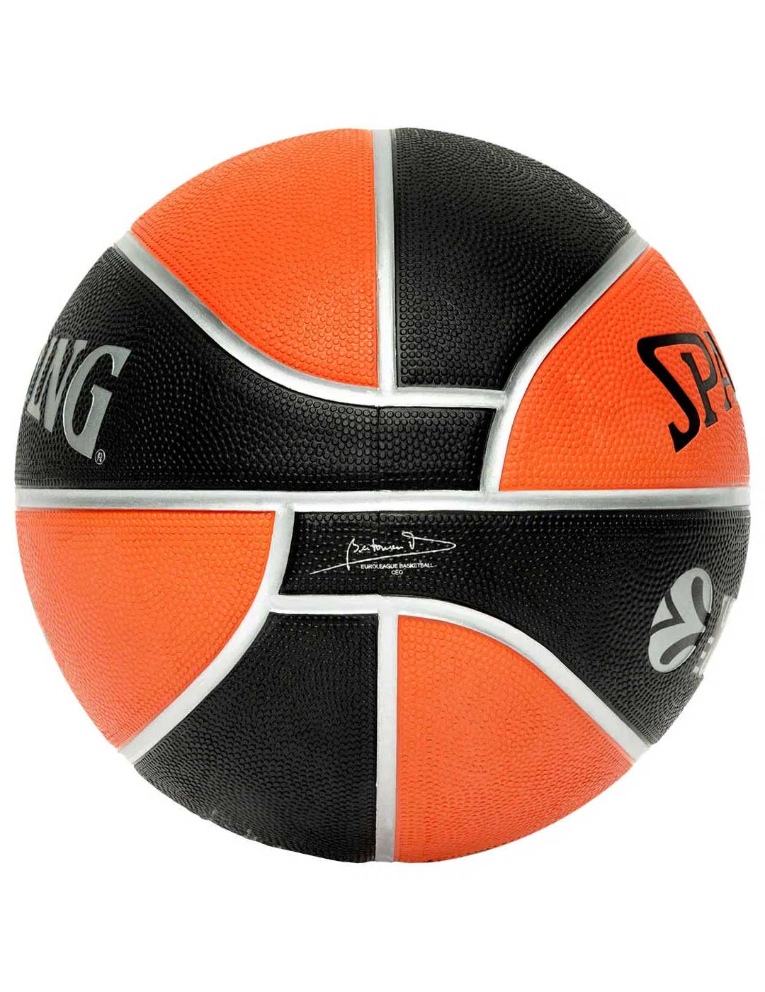 balón de baloncesto spalding talla 7 EUROLEAGUE, naranja/negro