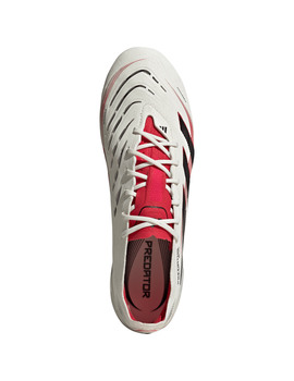 bota de fútbol adidas PREDATOR ELITE AG, blanco/rojo