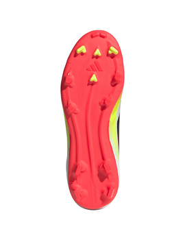 bota de fútbol adidas junior F50 LEAGUE 2G/3G AG, blanco/rojo/amarillo