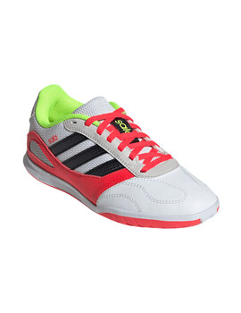 zapatilla adidas junior SUPER SALA III J, blanco/rojo/verde fluor