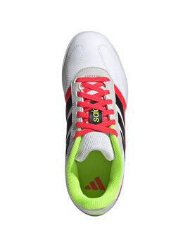 zapatilla adidas junior SUPER SALA III J, blanco/rojo/verde fluor