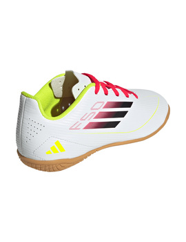 bota de fútbol sala adidas junior F50 CLUB IN, blanco/rojo