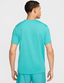 camiseta técnica manga corta hombre nike MILER turquesa