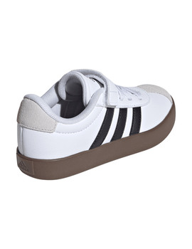 zapatilla adidas con velcro niño  COURT 3.0 EL, blanco/negro