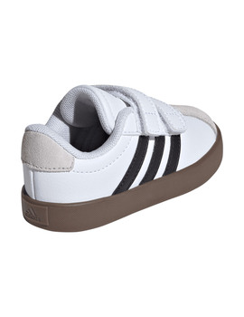 zapatilla adidas con velcro niño  COURT 3.0 , blanco/negro