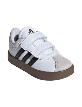 zapatilla adidas con velcro niño  COURT 3.0 , blanco/negro