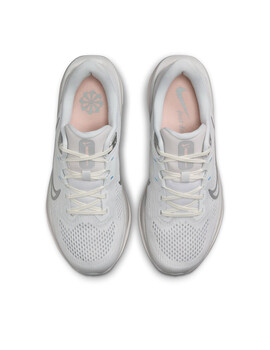 zapatilla running mujer nike QUEST 6 , blanco/plata