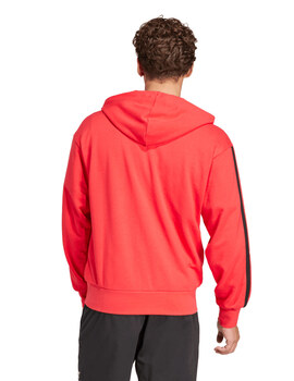 sudadera abierta adidas hombre  3S FT ,rojo