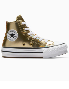 zapatilla converse niña  EVA LIFT HI METALLIC dorada