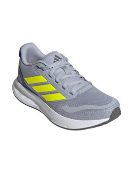 zapatilla running junior adidas RUNFALCON 5, gris verde/fluor