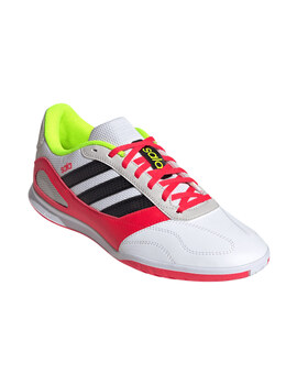 zapatilla fútbol sala adidas SUPER SALA III, blanco/rojo/fluor