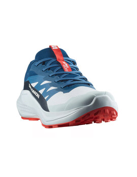 zapatilla trail running hombre, salomon ALPHAGLIDE, azul/blanco