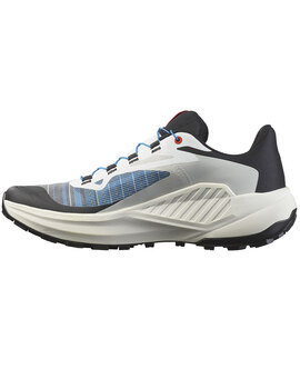 zapatilla trail running hombre, salomon GENESIS, blanco/azul/negro