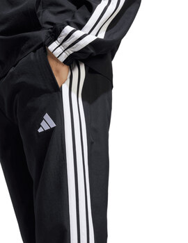 chandal adidas hombre tres bandas, microfibra, negro/blanco