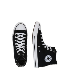 zapatilla alta converse  negro