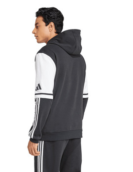 sudadera capucha hombre adidas, negro/blanco