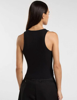 camiseta asas mujer dickies RIB TOP , negro
