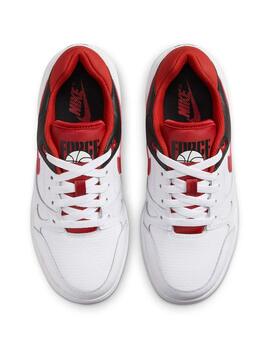 zapatilla nike junior  FULL FORCE LOW , blanco/rojo/negro