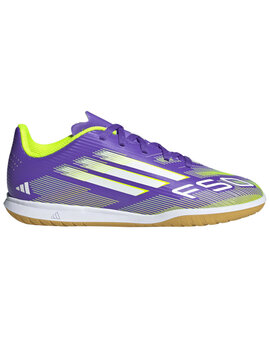 bota de fútbol sala adidas F50 CLUB IN J, morado/verde