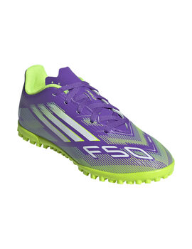 bota de fútbol sala adidas F50 LEAGUE turf  Jr. morado/verde
